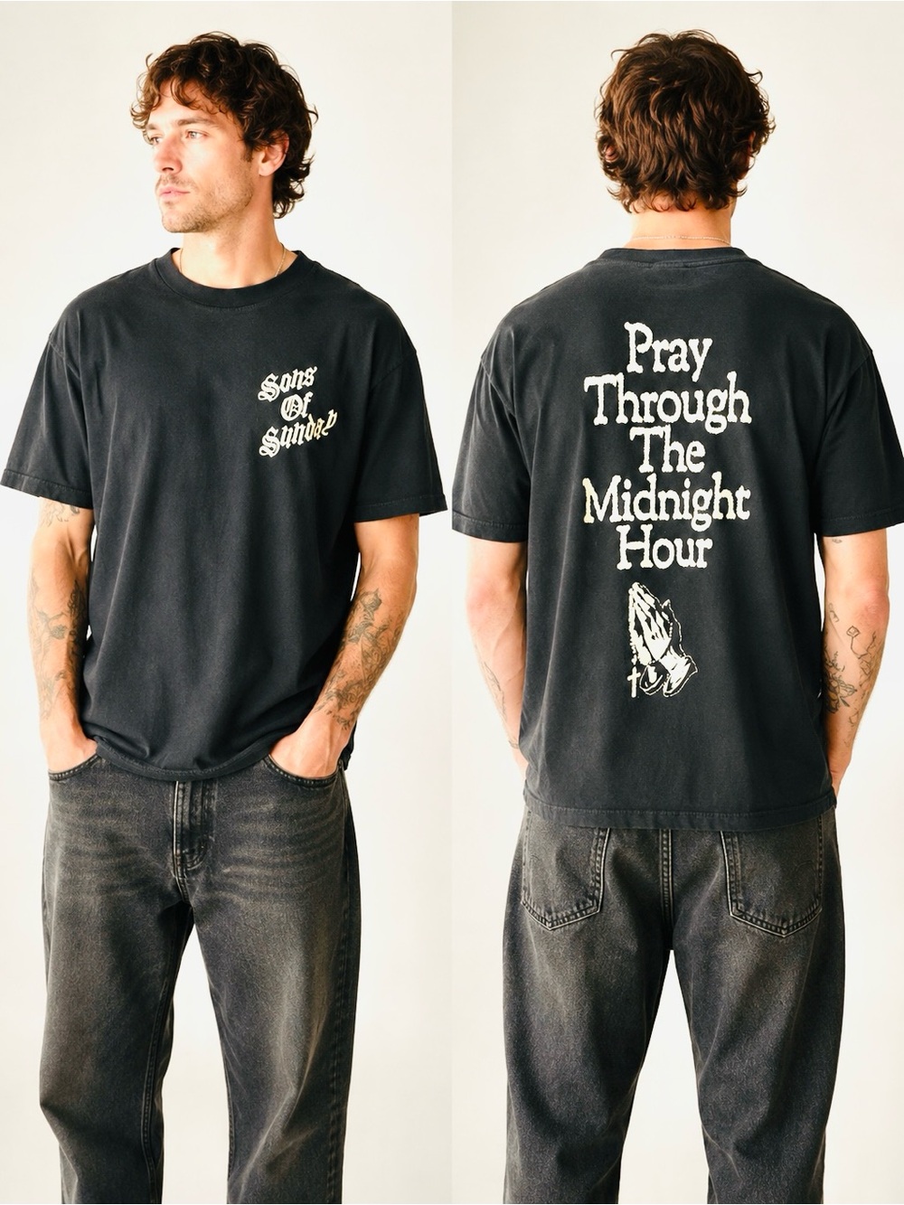 Live and Tell Sons of Sunday Black Graphic Tee - Men's Crewneck Shirt